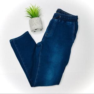 𝅺gap Boys Skinny Jogger Jeans in Dark Wash